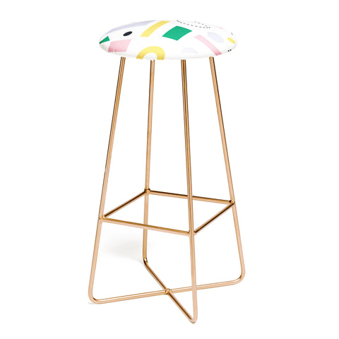 Fimbis Spring Geometric Shapes Bar Stool