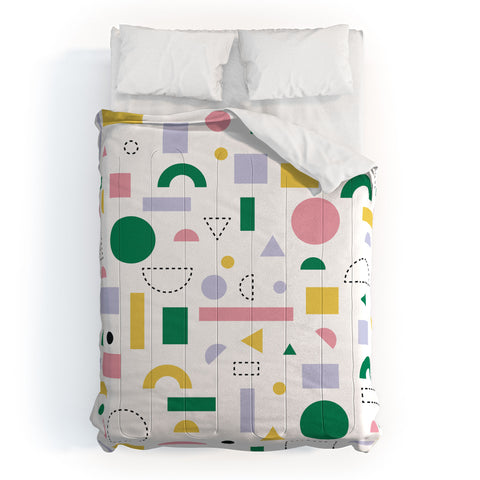 Fimbis Spring Geometric Shapes Comforter