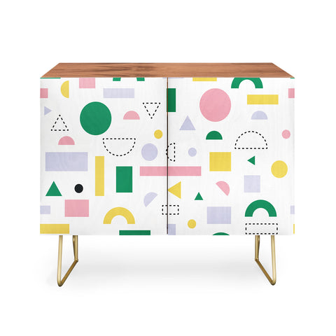 Fimbis Spring Geometric Shapes Credenza