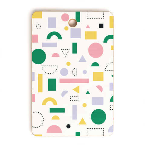 Fimbis Spring Geometric Shapes Cutting Board Rectangle