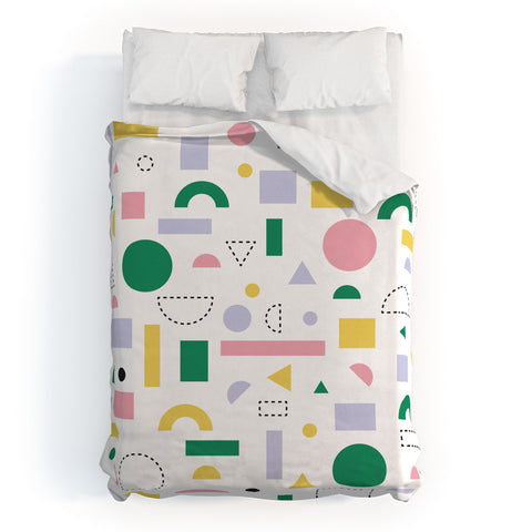 Fimbis Spring Geometric Shapes Duvet Cover