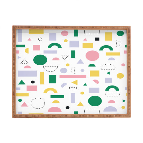 Fimbis Spring Geometric Shapes Rectangular Tray