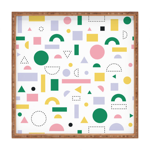 Fimbis Spring Geometric Shapes Square Tray