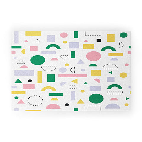 Fimbis Spring Geometric Shapes Welcome Mat