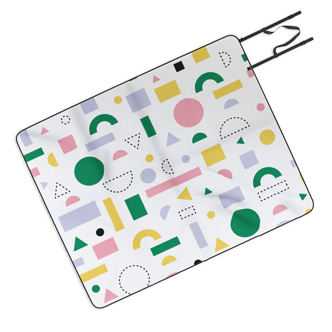 Fimbis Spring Geometric Shapes Picnic Blanket