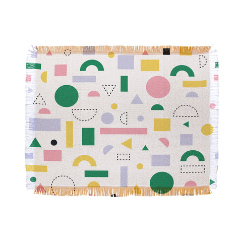 Fimbis Spring Geometric Shapes Throw Blanket