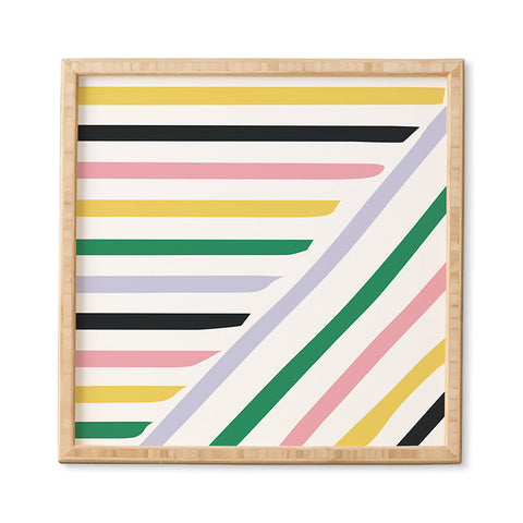 Fimbis Spring in Stripes Framed Wall Art
