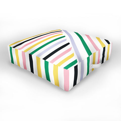 Fimbis Spring in Stripes Outdoor Floor Cushion