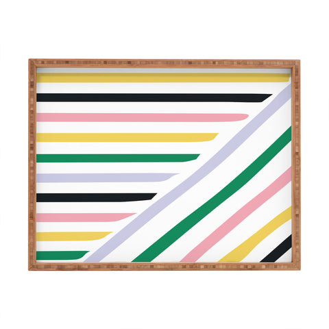 Fimbis Spring in Stripes Rectangular Tray