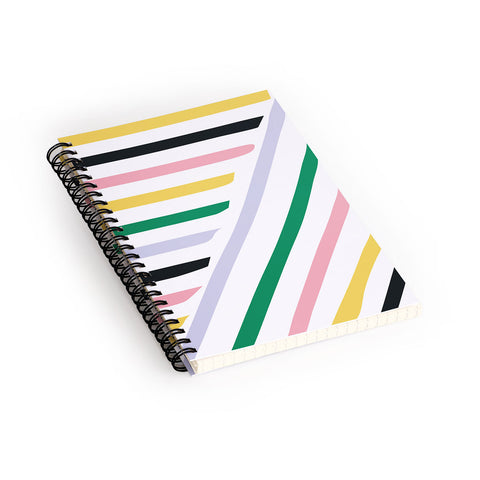 Fimbis Spring in Stripes Spiral Notebook