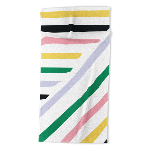 Fimbis Spring in Stripes Beach Towel