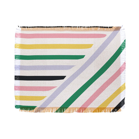 Fimbis Spring in Stripes Throw Blanket