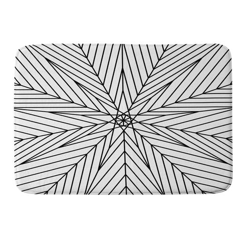 Fimbis Star Power Black and White 2 Memory Foam Bath Mat