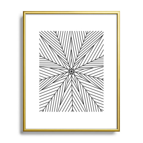 Fimbis Star Power Black and White 2 Metal Framed Art Print
