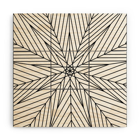 Fimbis Star Power Black and White 2 Wood Wall Mural