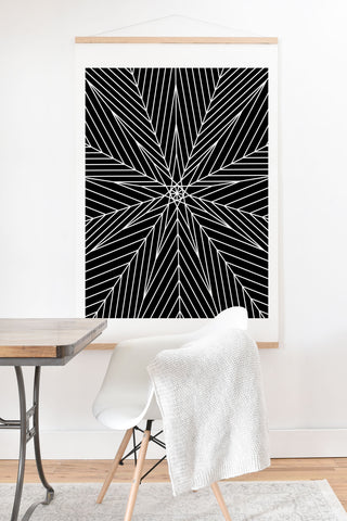 Fimbis Star Power Black and White Art Print And Hanger