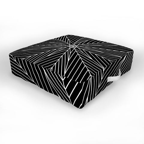Fimbis Star Power Black and White Outdoor Floor Cushion