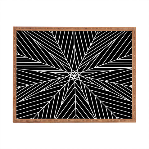 Fimbis Star Power Black and White Rectangular Tray