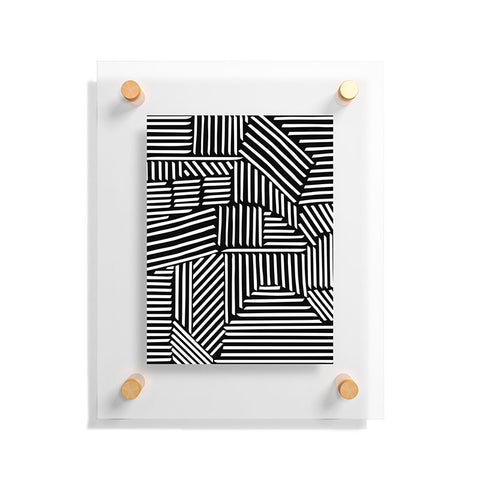 Fimbis Strypes BW Floating Acrylic Print