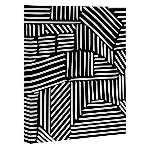 Fimbis Strypes BW Art Canvas