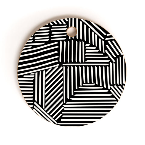 Fimbis Strypes BW Cutting Board Round