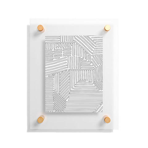 Fimbis Strypes BW Outline Floating Acrylic Print