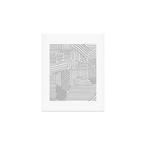Fimbis Strypes BW Outline Art Print