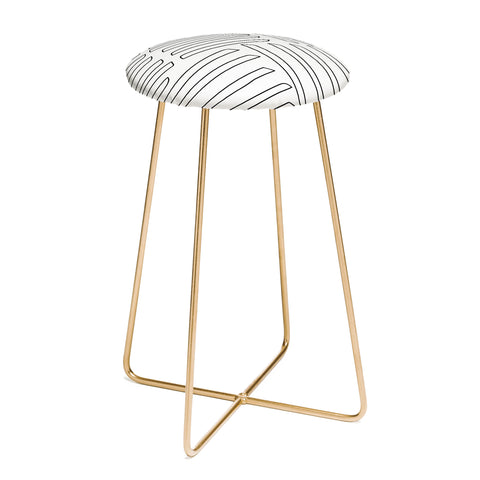 Fimbis Strypes BW Outline Counter Stool