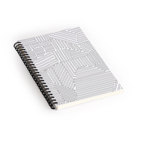 Fimbis Strypes BW Outline Spiral Notebook