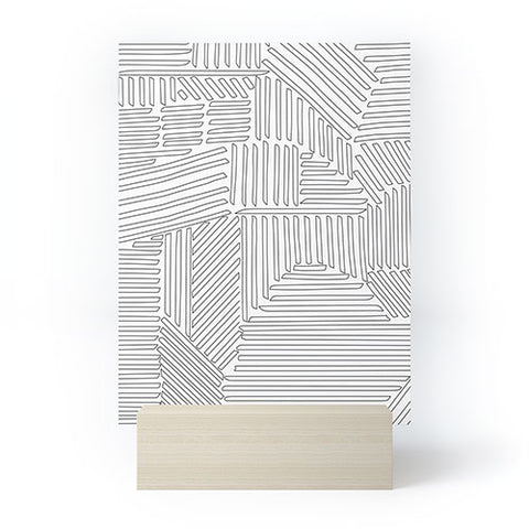 Fimbis Strypes BW Outline Mini Art Print