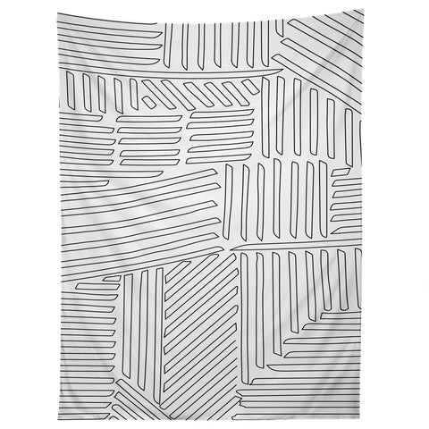 Fimbis Strypes BW Outline Tapestry