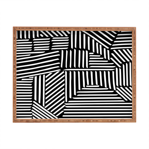 Fimbis Strypes BW Rectangular Tray
