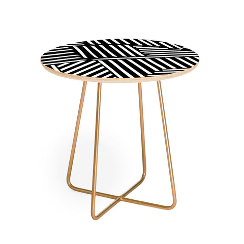 Fimbis Strypes BW Round Side Table