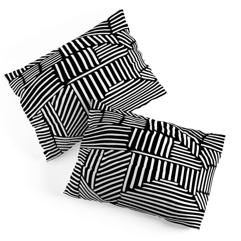 Fimbis Strypes BW Pillow Shams
