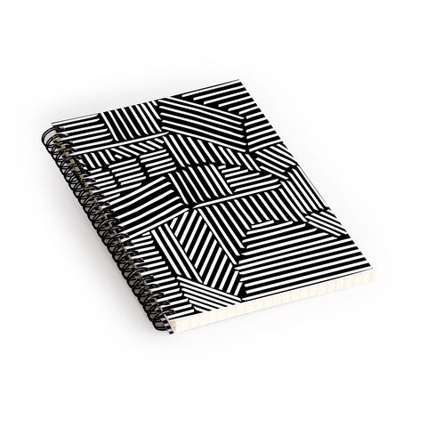 Fimbis Strypes BW Spiral Notebook