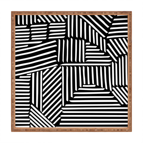 Fimbis Strypes BW Square Tray