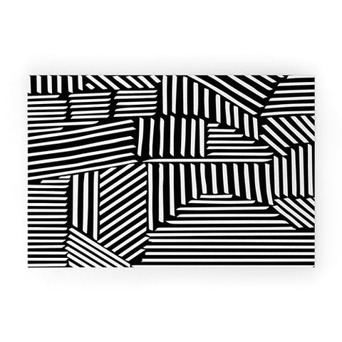 Fimbis Strypes BW Welcome Mat