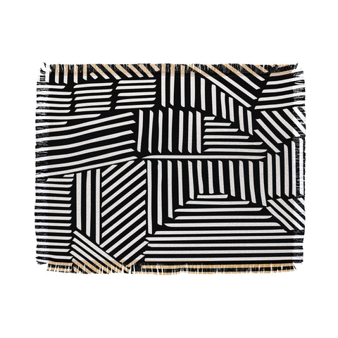 Fimbis Strypes BW Throw Blanket