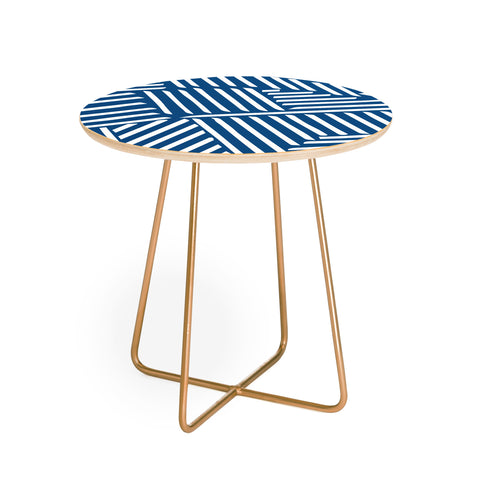 Fimbis Strypes Classic Blue Round Side Table