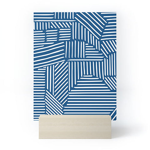 Fimbis Strypes Classic Blue Mini Art Print