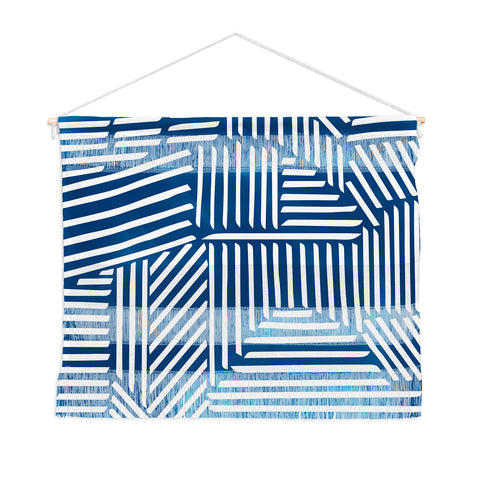 Fimbis Strypes Classic Blue Wall Hanging Landscape