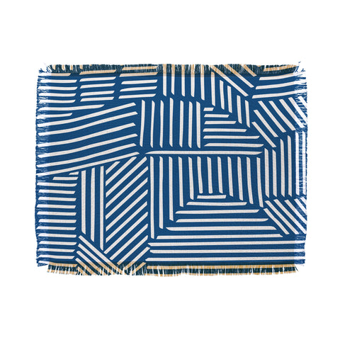 Fimbis Strypes Classic Blue Throw Blanket