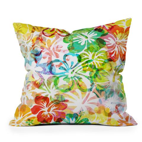 Fimbis Summer Flower Throw Pillow