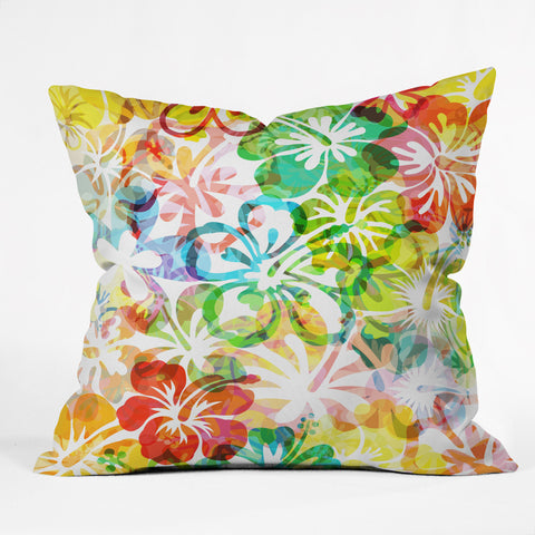 Fimbis Summer Flower Outdoor Throw Pillow
