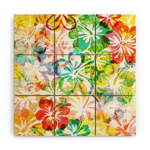 Fimbis Summer Flower Wood Wall Mural