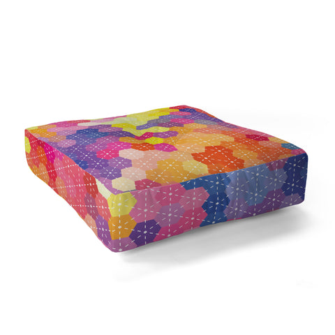 Fimbis Summer Garden Floor Pillow Square