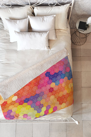 Fimbis Summer Garden Fleece Throw Blanket