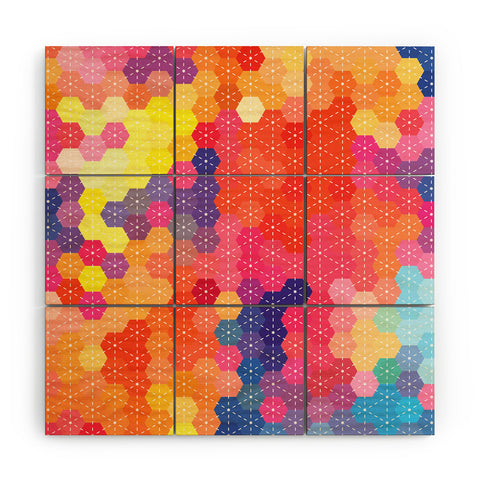 Fimbis Summer Garden Wood Wall Mural