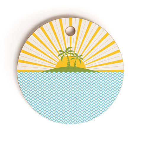 Fimbis Summer Sun Cutting Board Round