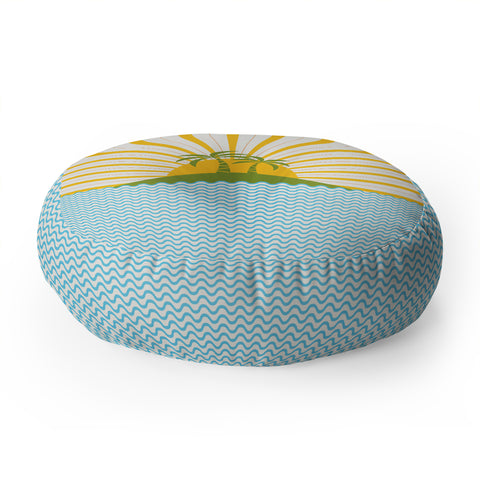 Fimbis Summer Sun Floor Pillow Round